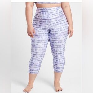 Athleta elation printed capri dusk purple size 1X
